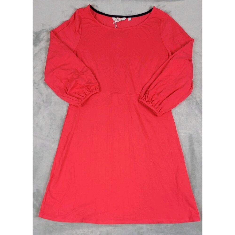 Boden Dress Women 4R red orange NWT Lucie Jersey tunic short A line 3/4 sleeve